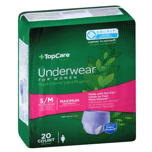 Topcare Underwear For Women Small/Medium Maximum Absorbency (20 ct)