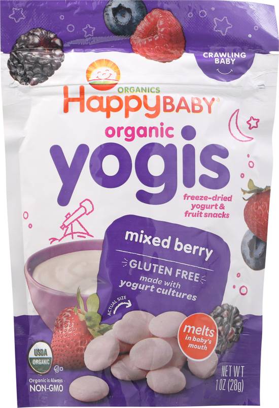 Happybaby Organics Yogis Mixed Berry Yogis