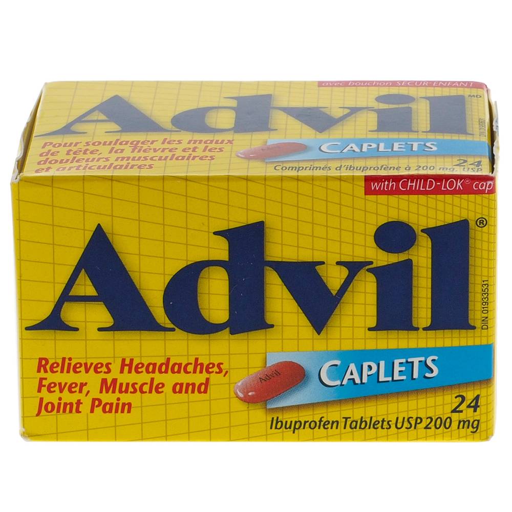 Advil Ibuprofen Caplets Usp 200 mg (24 ct)