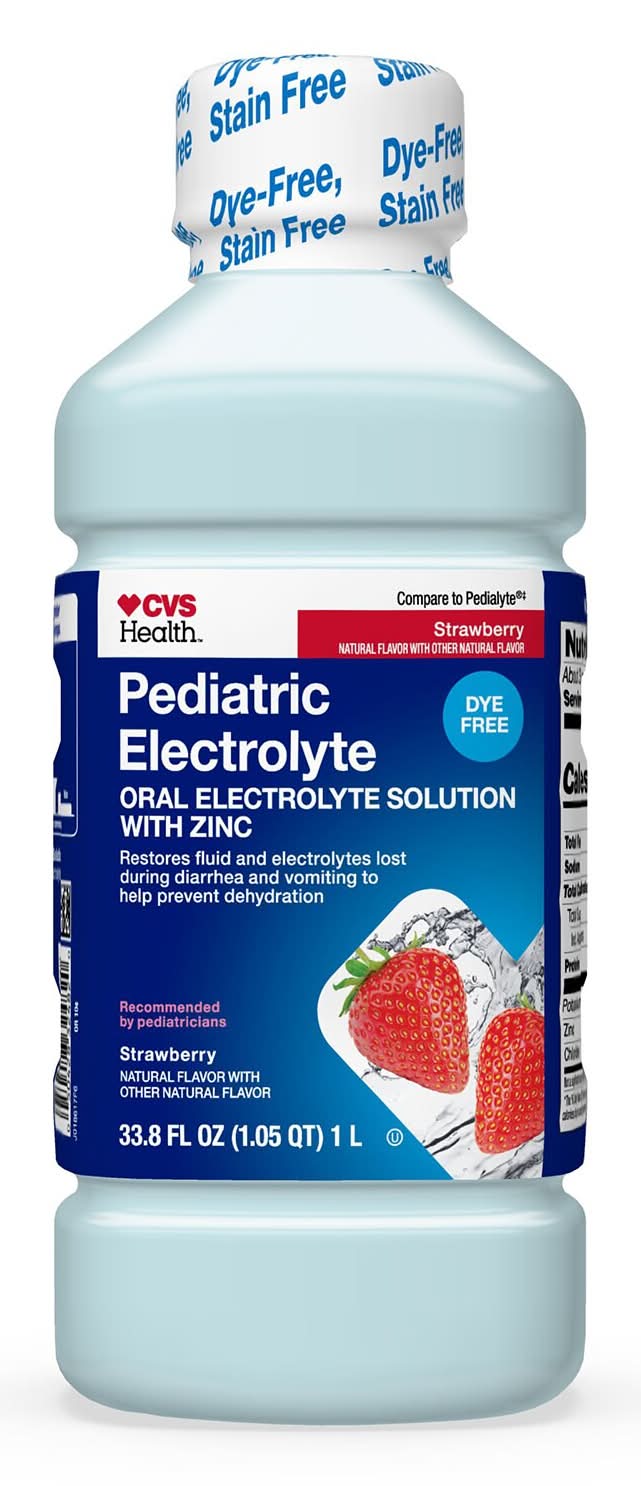 CVS Health Pediatric Electrolyte Oral Solution, Strawberry (33.8 fl oz)