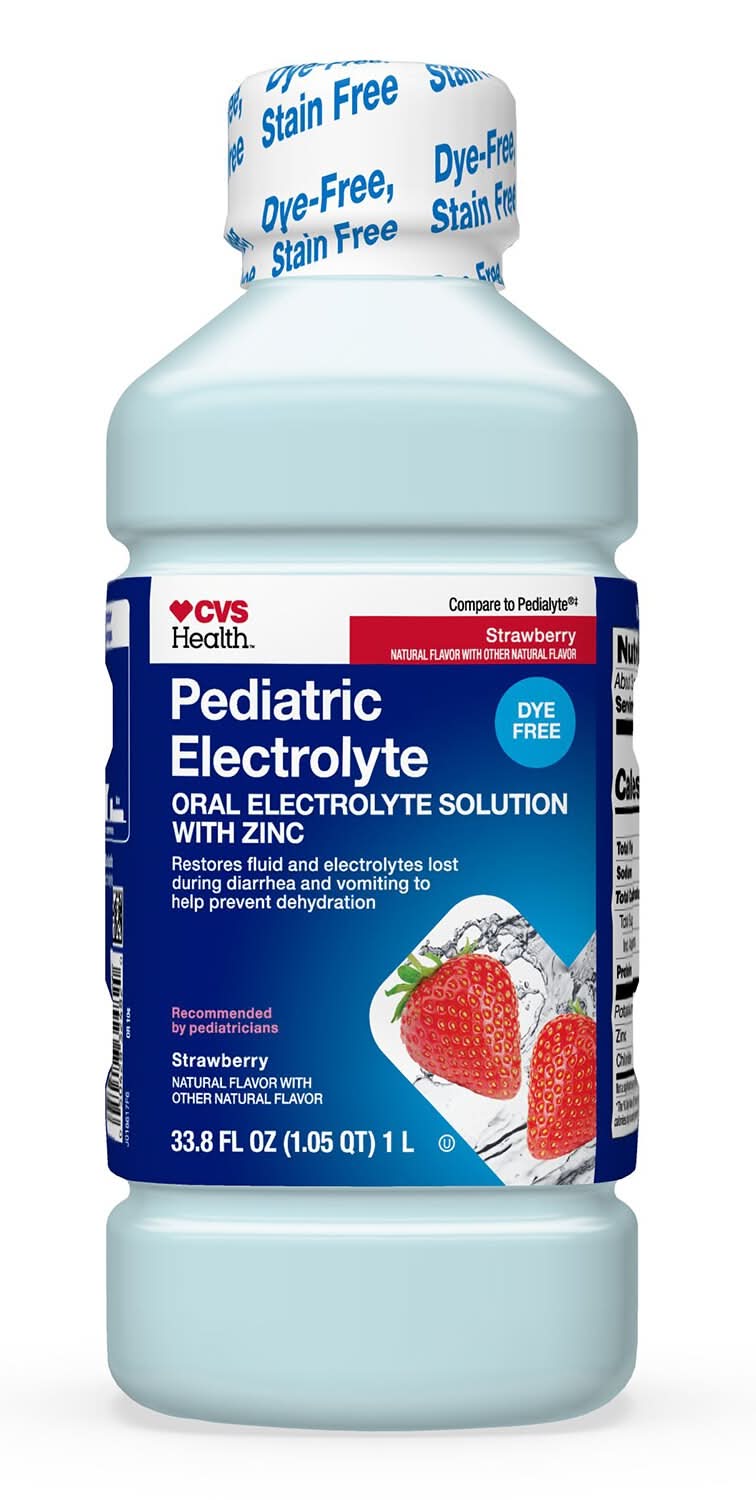 CVS Health Pediatric Electrolyte Oral Solution, Strawberry (33.8 fl oz)