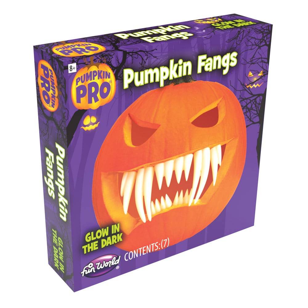 Fun World Glow in the Dark Pumpkin Fangs Decorating Kit | 94684CFLW