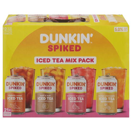 Dunkin' Spiked 4 Style Iced Tea Mix pack (12 pack, 12 oz)