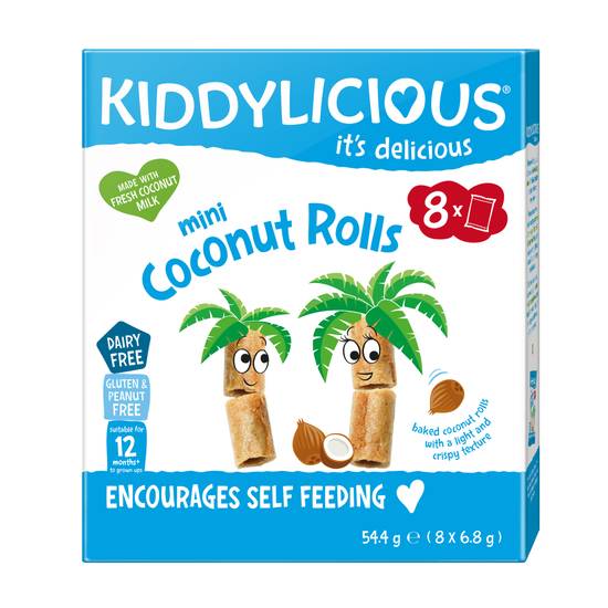 Kiddylicious Coconut Rolls 8x6.8g 54.4g