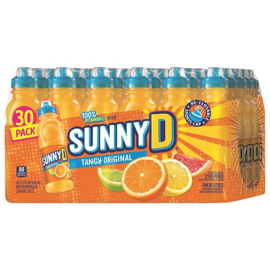 Sunny D Sport Cap Tangy Original Juice (30 x 11.3 fl oz)