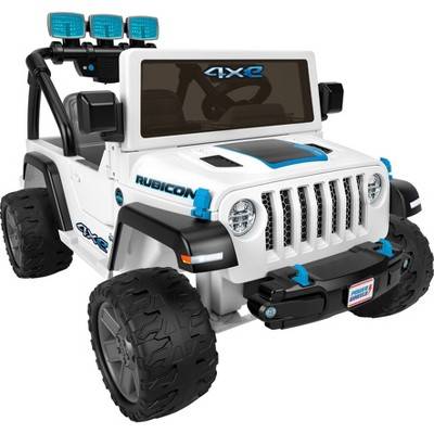 Power Wheels 12V JeepRubicon4Xe Powered Ride-On Jeep - White