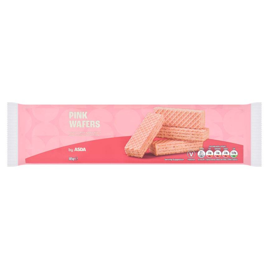 Asda Pink Wafers 185g