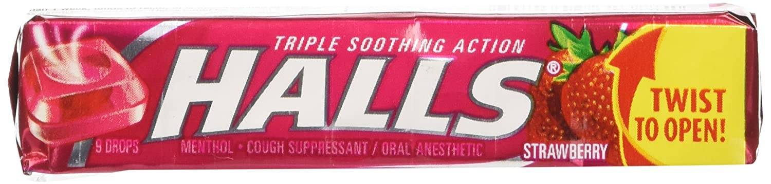 Mondelez Halls  Cough Suppressant/Oral Anesthetic, 9 ea