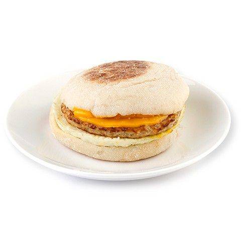 English Muffin with Sausage, Egg & Cheese
