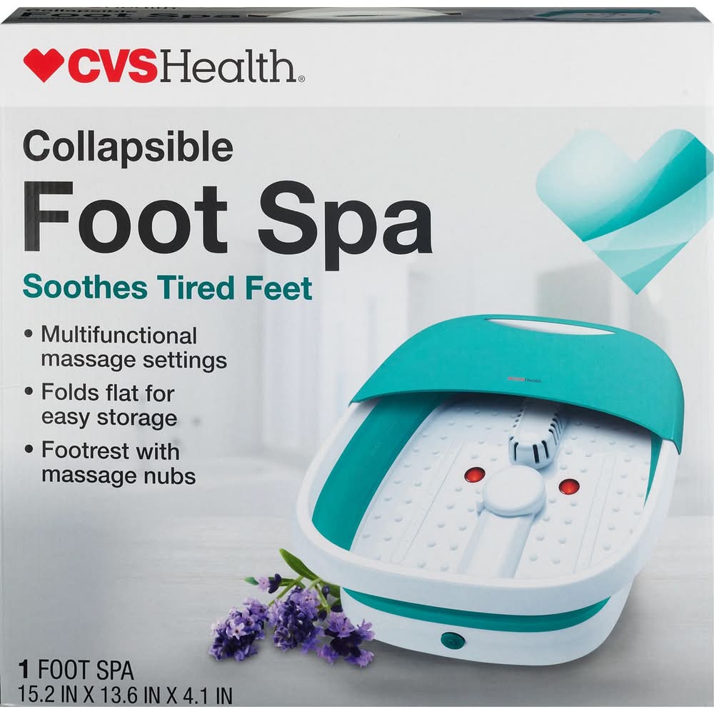 CVS Health Collapsible Foot Spa, 15.2" x 13.6"x 4.1