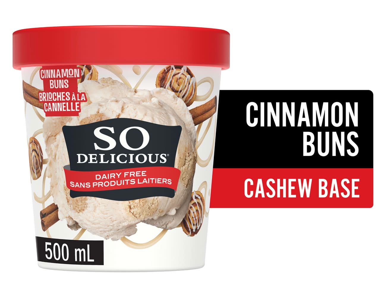So delicious dessert non laitier surgelé (500 ml) - cinnamon cookie dough frozen dessert (479 ml)