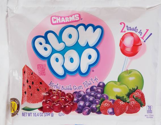 Charms Blow Pop Kosher Peanut Free Bubble Gum Pops (assorted)