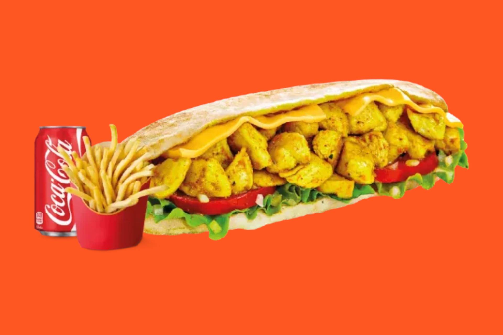 Sandwich Chicken Tandoori🥙🍟🥤
