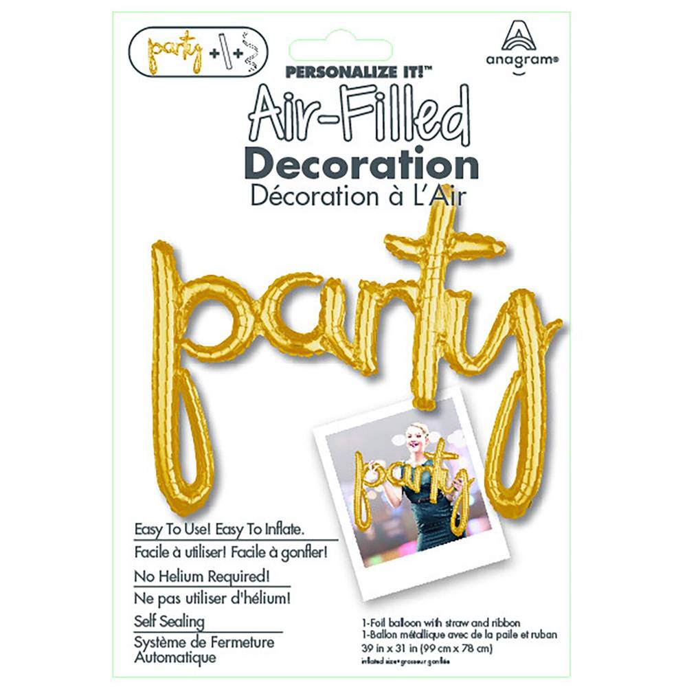 Personalize It! Air Filled Decoration Party Balloon (gold)