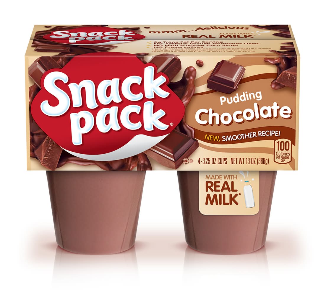 Snack Pack Pudding Cups, Chocolate (4 x 3.25 oz)