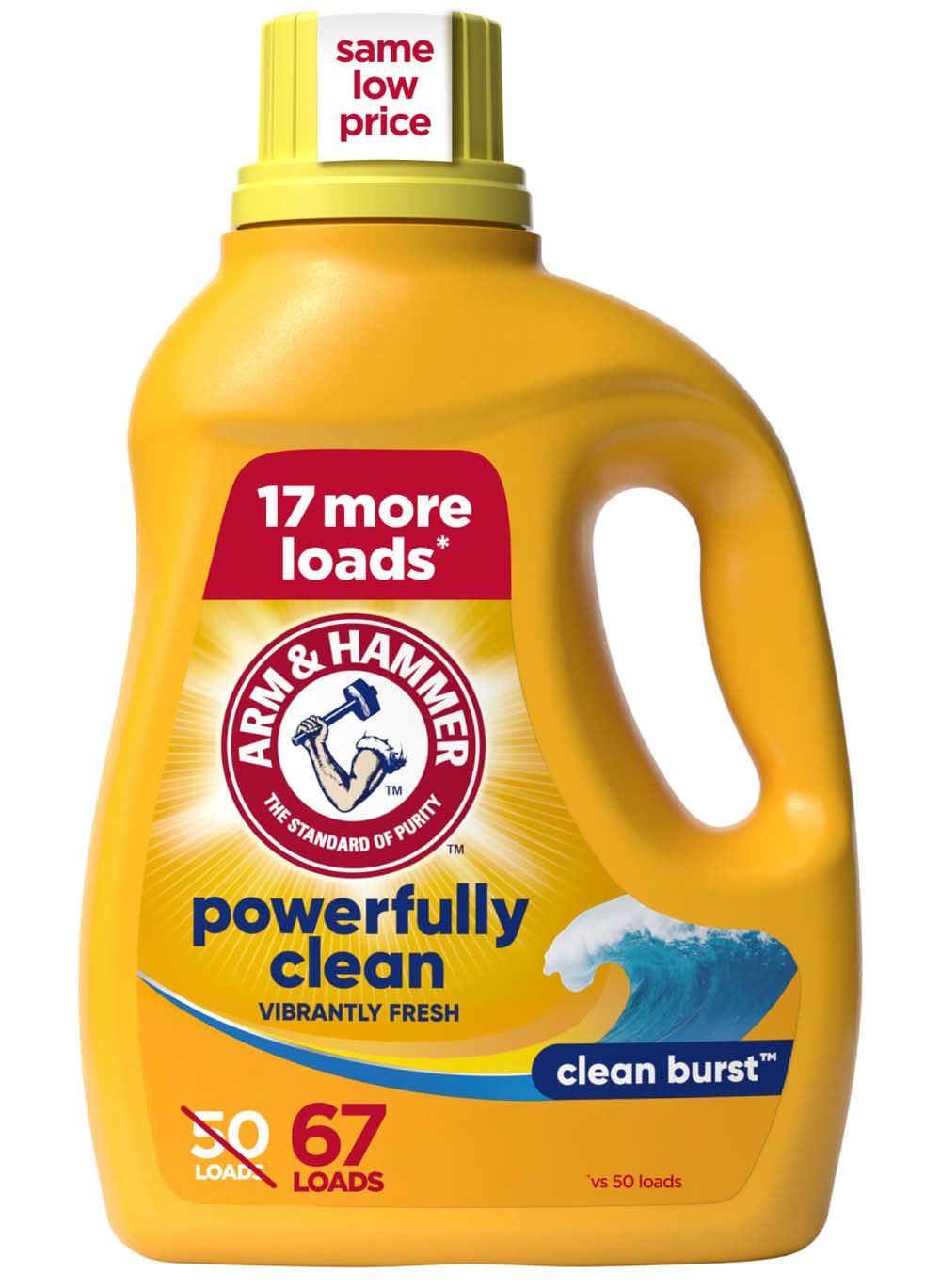 Arm & Hammer Liquid Laundry Detergent 67 Loads, Clean Burst (67 oz)