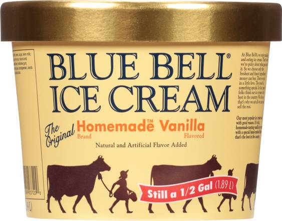 Blue Bell Homemade Vanilla Flavored Ice Cream