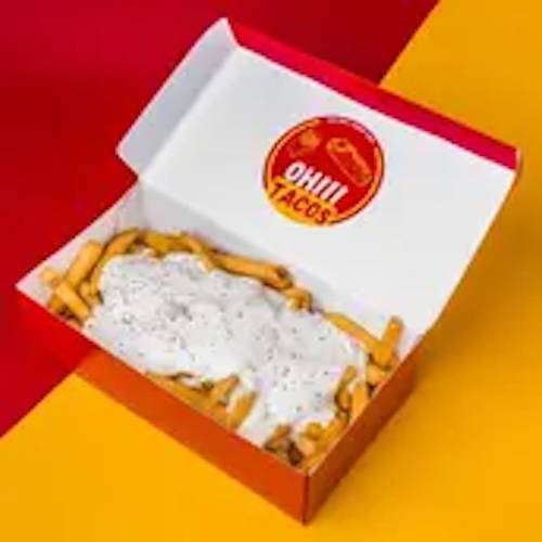 Frites sauce fromagère