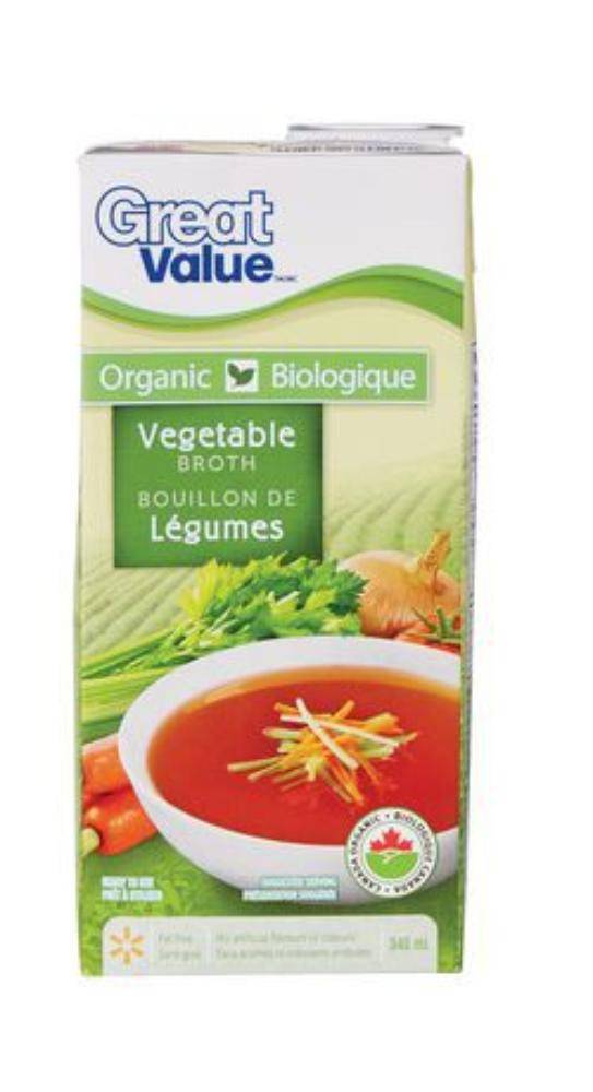Great Value Organic Vegetable Broth (946 ml)