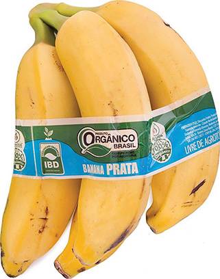 Banana prata orgânica (embalagem: 500 g aprox)