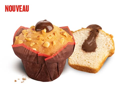 Muffin Cœur Fondant Noisette
