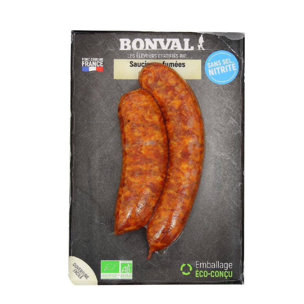 Saucisses fumees france 200g - BONVAL - BIO