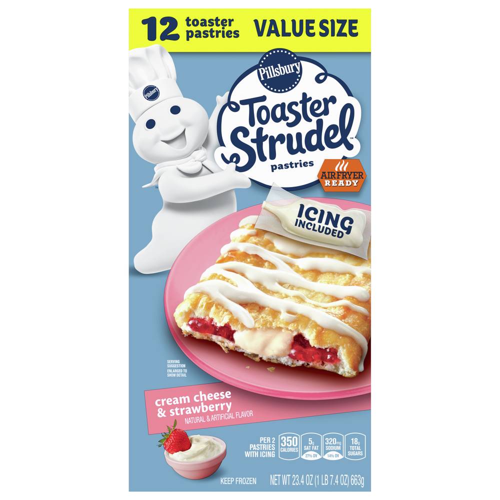 Pillsbury Toaster Strudel Pastries, Cream Cheese-Strawberry (23.4 oz, 12 ct)