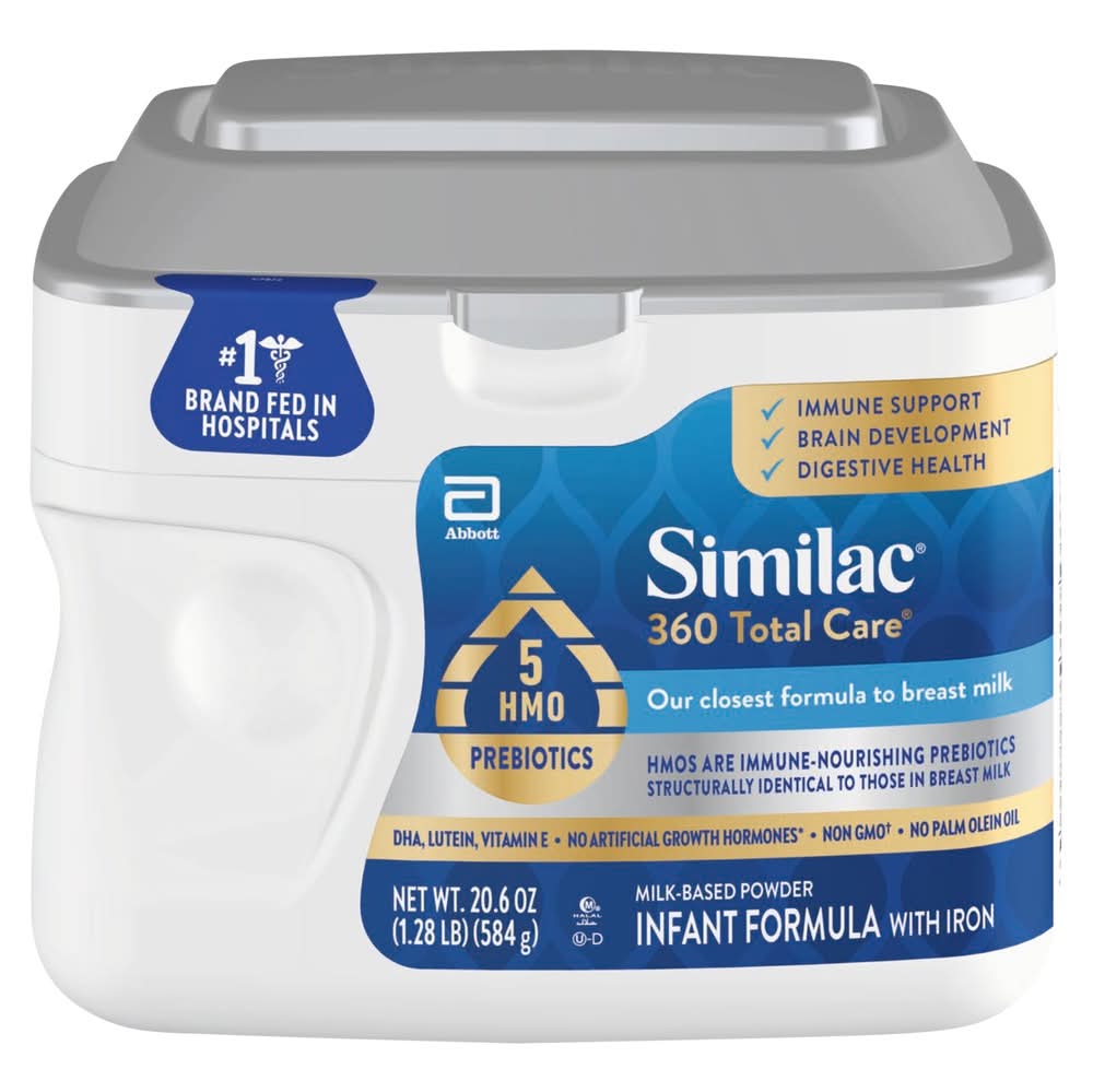 Similac 360 Total Care Milk Based Powder Infant Formula With Iron (20.6 oz)