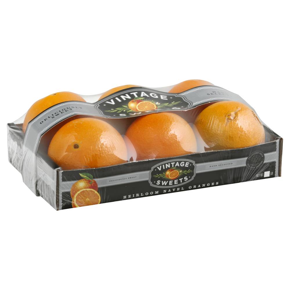 Vintage Sweets Heirloom Navel Oranges (6 oranges)