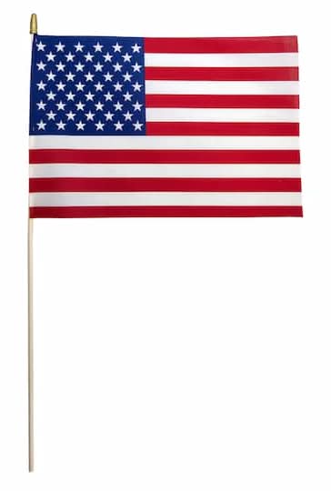Valley Forge United States Stick Flag, 12x18 in, Assorted