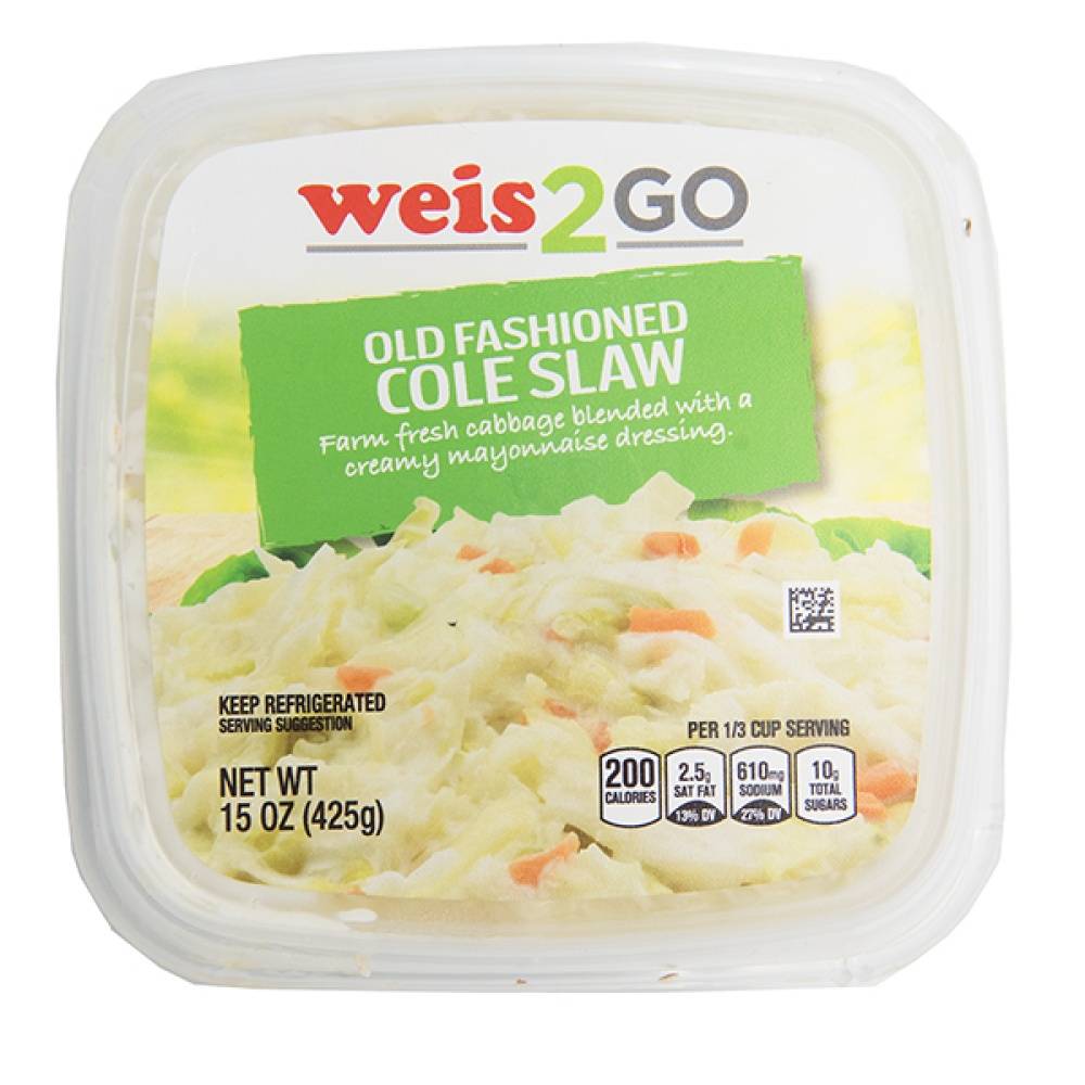 Weis 2 Go Deli Salad Old Fashioned Cole Slaw