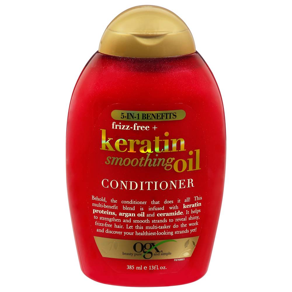 OGX Frizz-Free + Keratin Smoothing Oil Conditioner (13 fl oz)