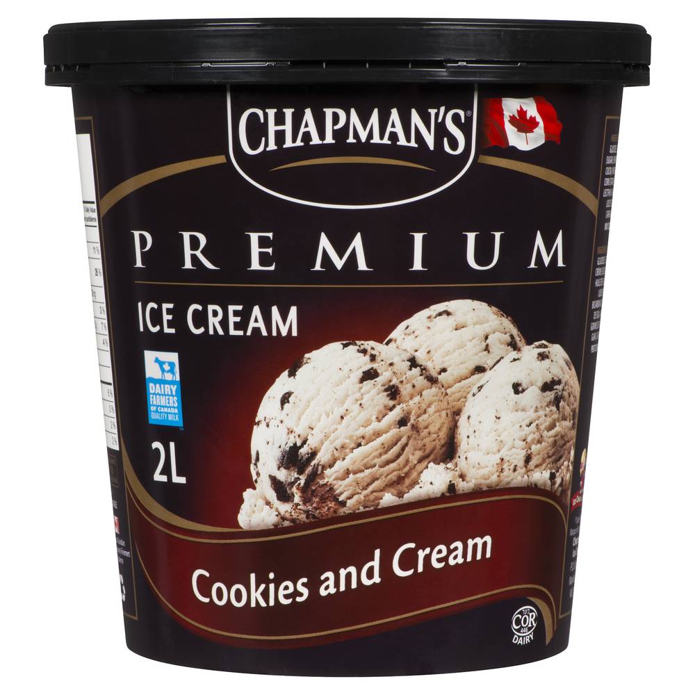 Chapman's Premium Ice Cream Cookies And Cream  2 L