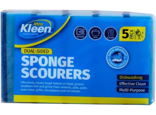 Xtra Kleen Dual-Sided Sponge Scourers '5 Pack'