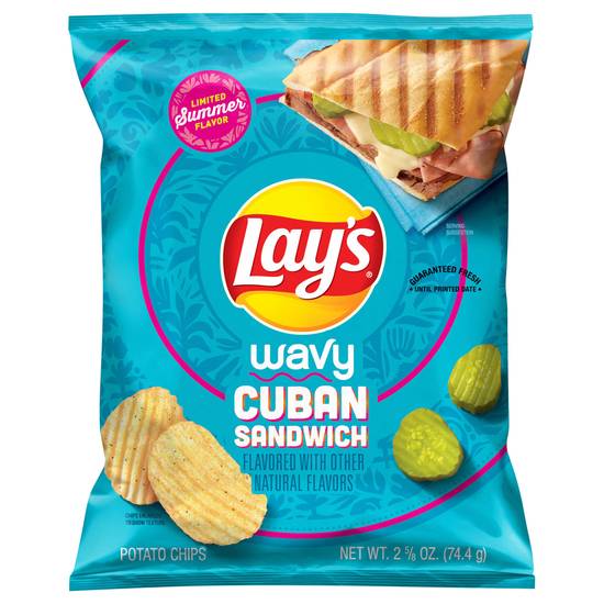 Lay's Wavy Potato Chips (cuban sandwich)