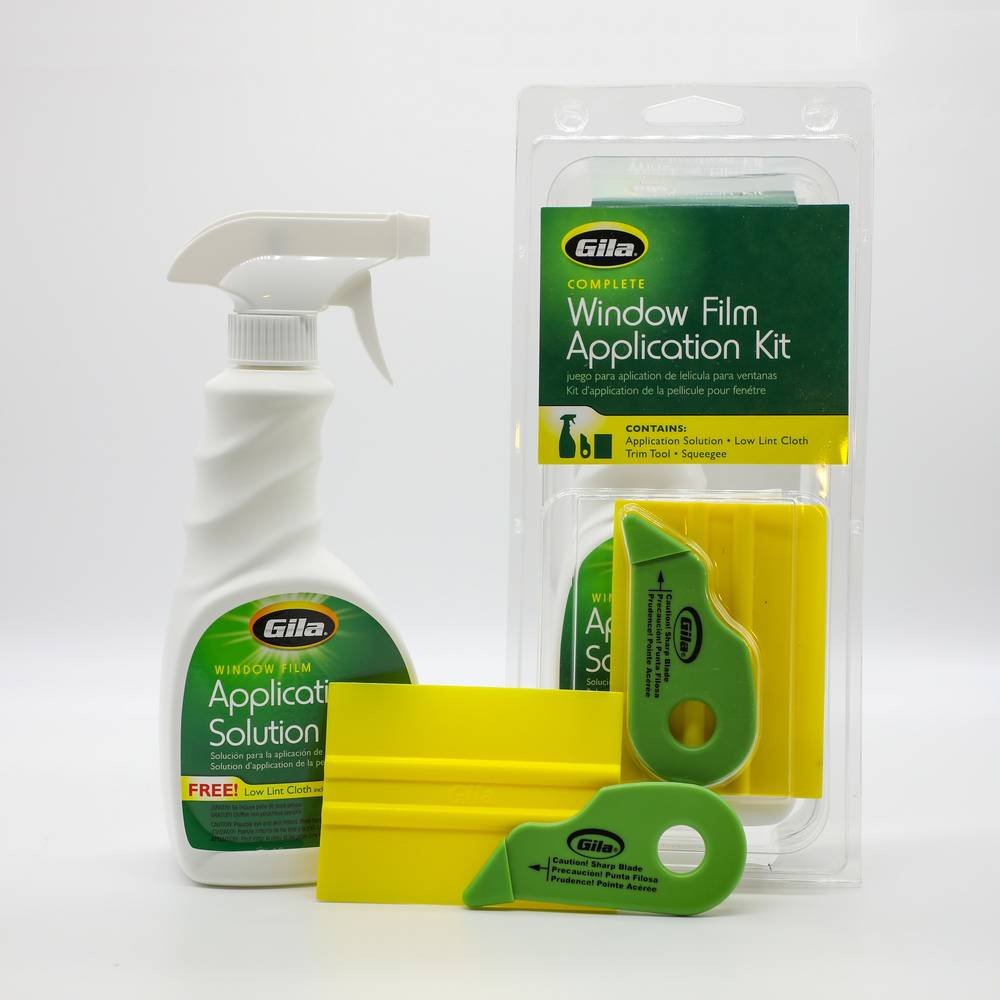 GILA Window Film Applicator Kit with Application Solution, Low-Lint Cloth, Utility Knife, and Flexible Card Squeegee | RTK500