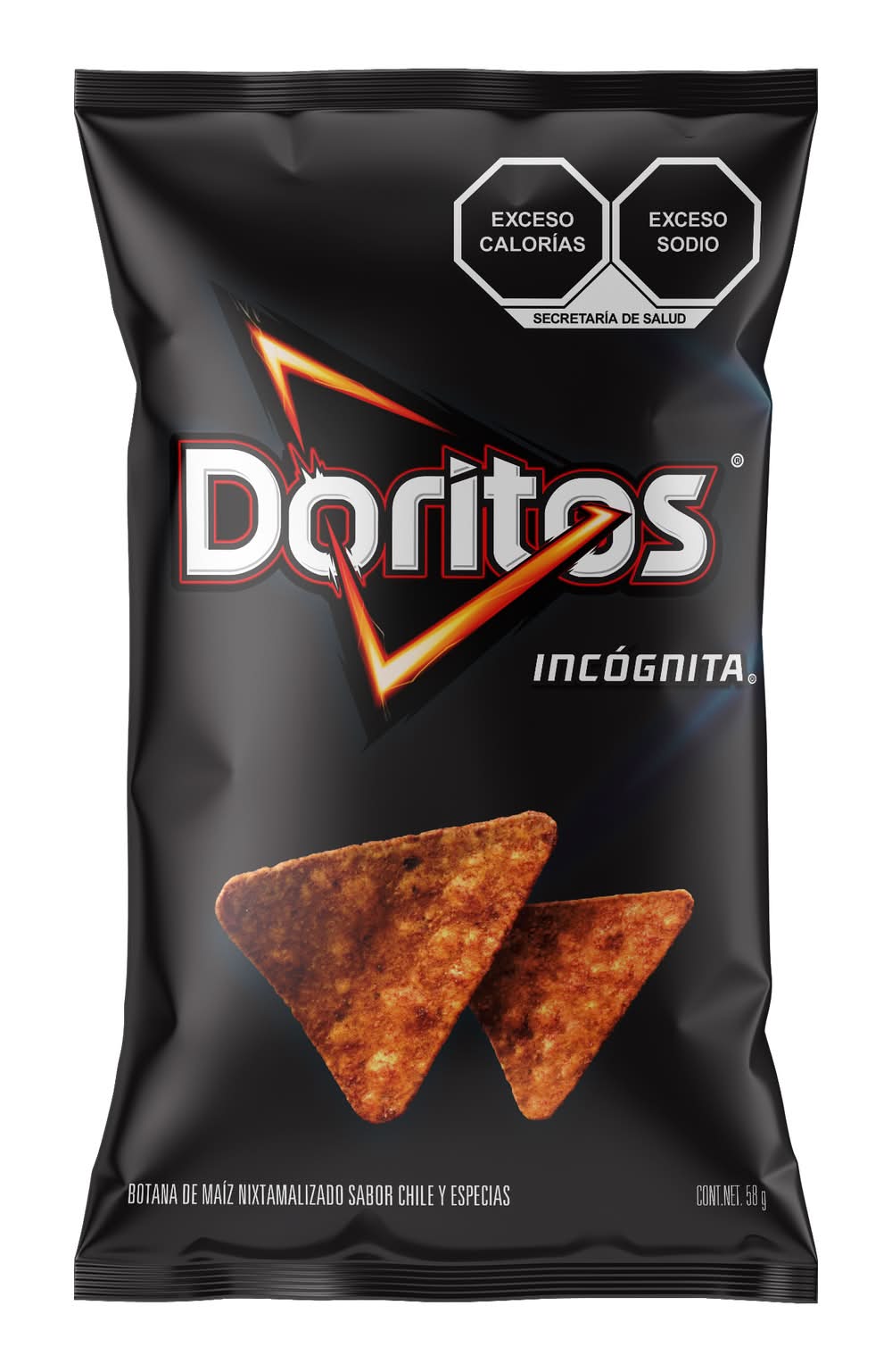 Doritos · Totopos de maíz nixtamalizado con chile y especias (61 g)