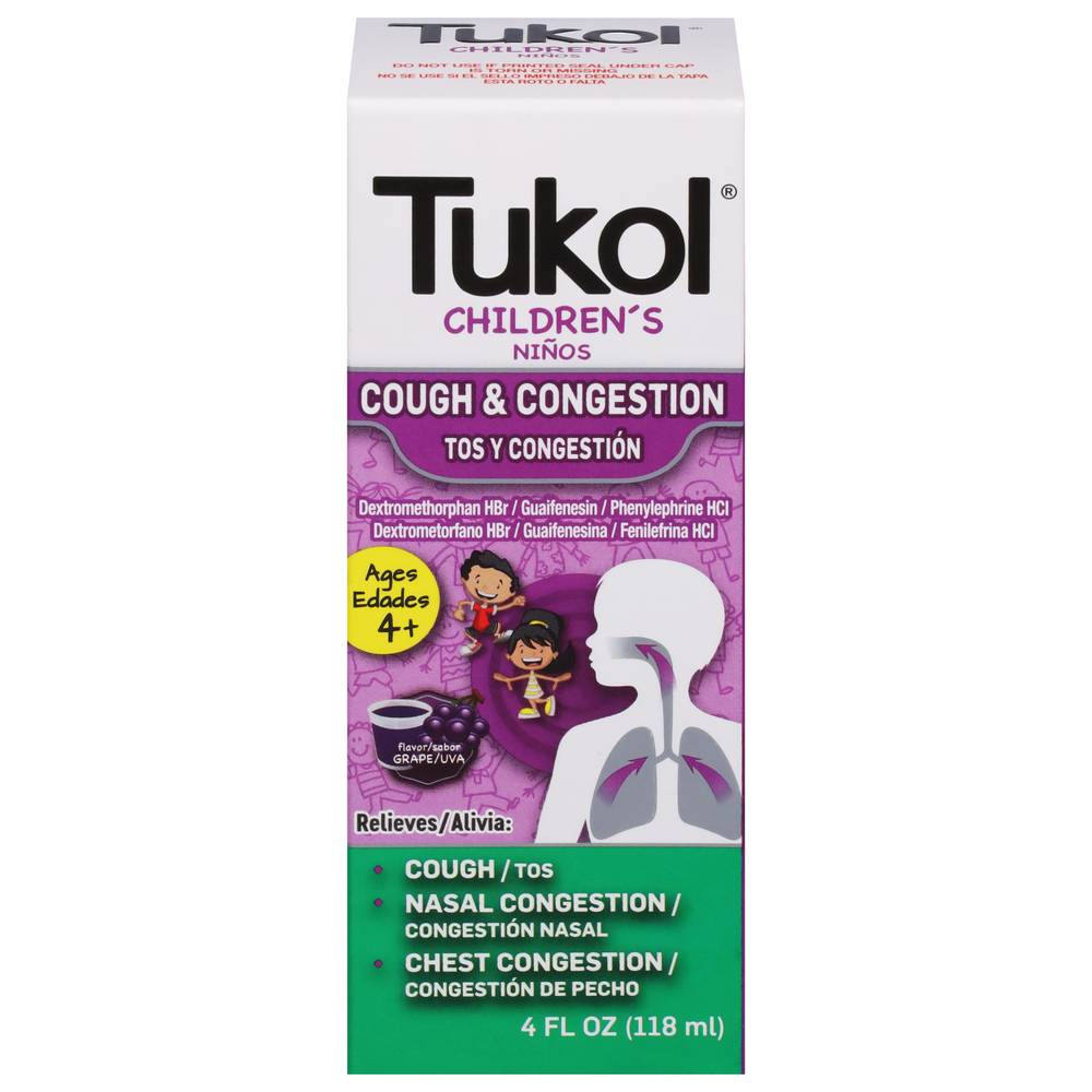 Tukol Grape Flavor Children's Cough & Cold Syrup (4 fl oz)