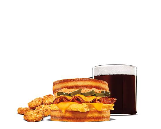 Cheesy Spicy Bacon Breakfast Melt Meal