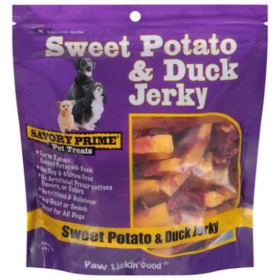 Savory Prime Jerky Dog Treats (sweet potato-duck)