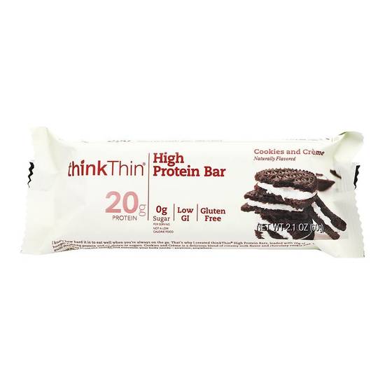 Thinkthin barra de proteína cookies and cream (bolsa 60 g) | Delivery ...