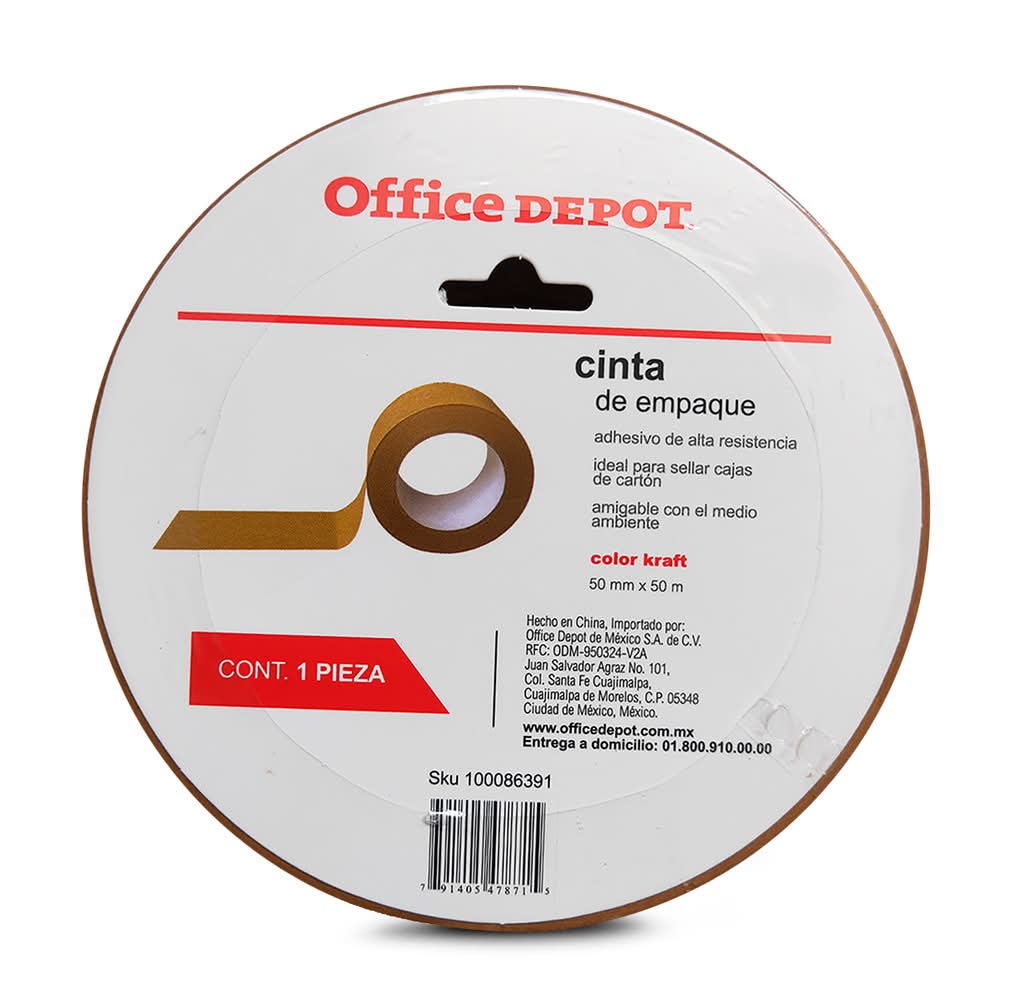 Office Depot · Cinta de empaque, kraft