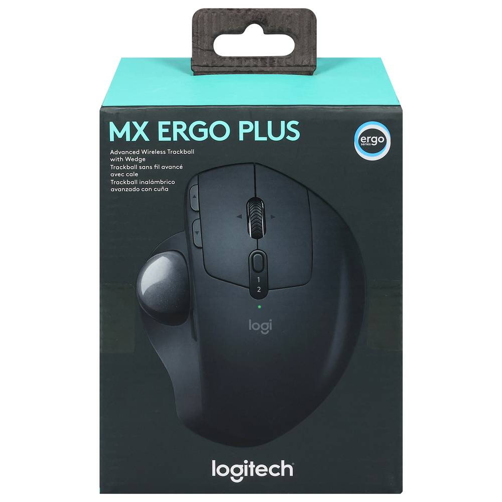 Logitech Mx Ergo Plus Advanced Wireless Trackball Mouse, Black, 910-005178