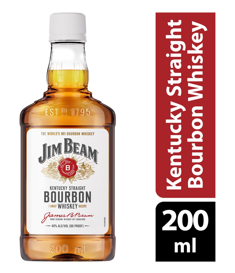 Jim Beam Kentucky Straight Bourbon Whiskey (200 ml) | Postmates
