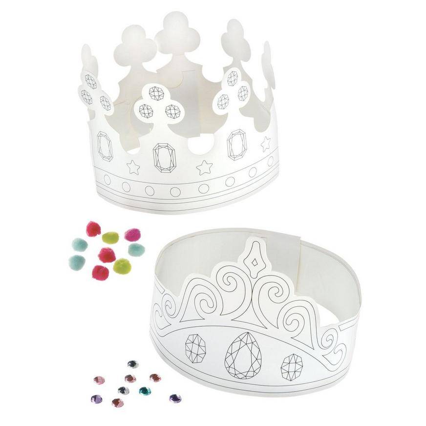 Color Your Own Crown Kit, 12pc