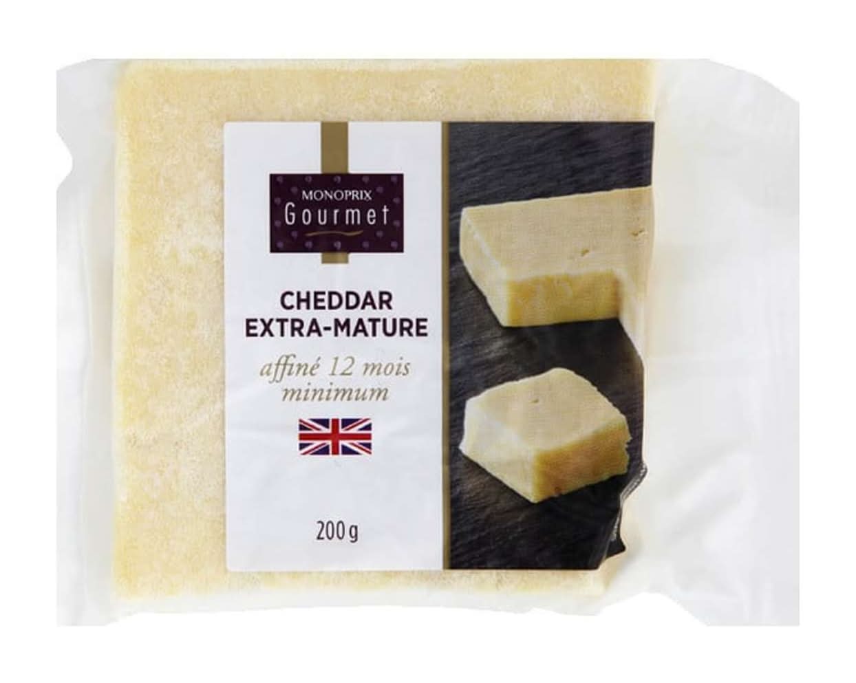 Monoprix Gourmet - Cheddar extra mature affiné 12 mois (200g)