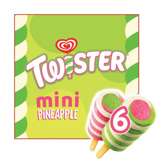 Twister Strawberry-Lemon, Mini Ice Lolly (6 pack)