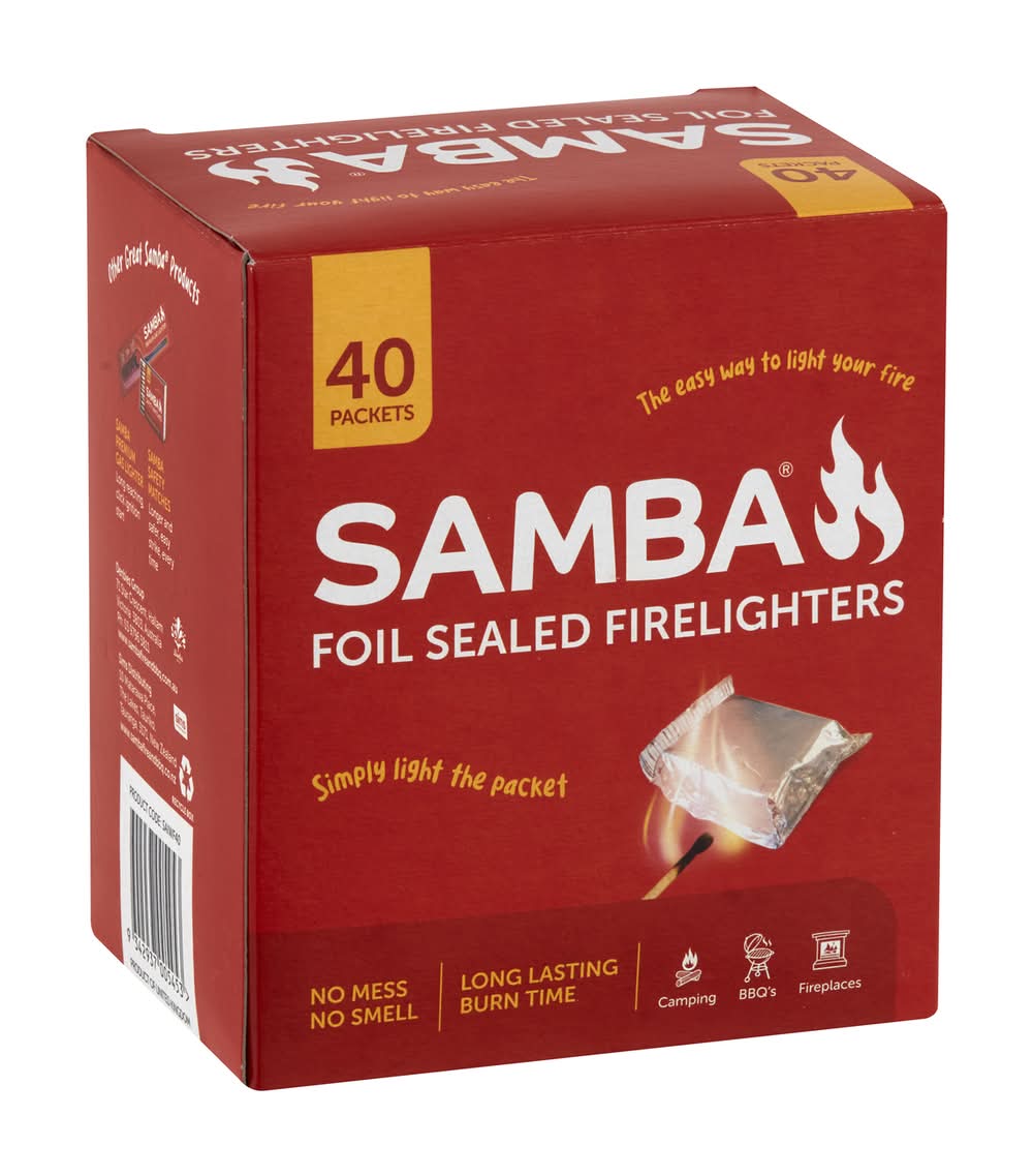 Samba Foil Sealed Firelighters - 40 Pack