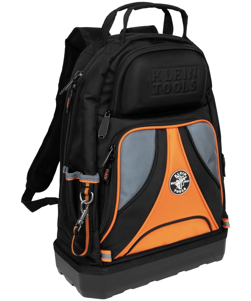 Klein Tools Tradesman Pro Tool Bag Backpack, 39 Pockets, Black, 14-Inch