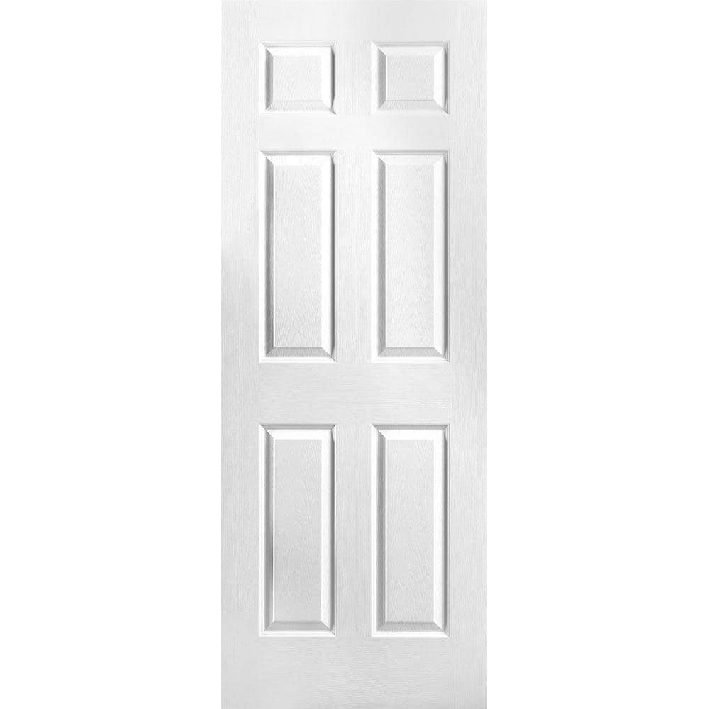 Masonite 30 In. X 80 In. 6 Panel Textured Hollow Core Primed Composite Interior Door Slab